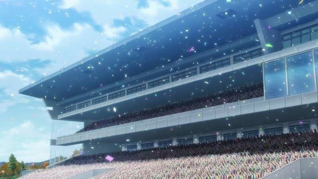 Meeting in front of the racetrack